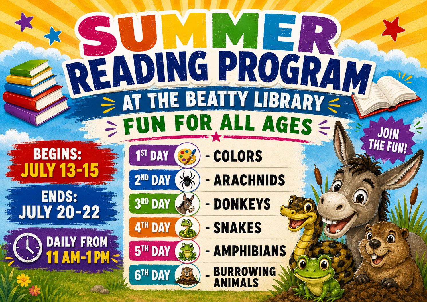 Summer Reading Program flyer